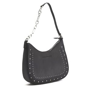 FRENCH CONNECTION  Elena Moon Shape Shoulder Bag Black NWT